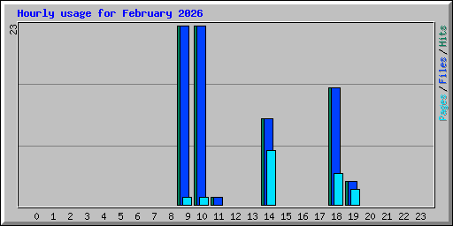 Hourly usage for February 2026