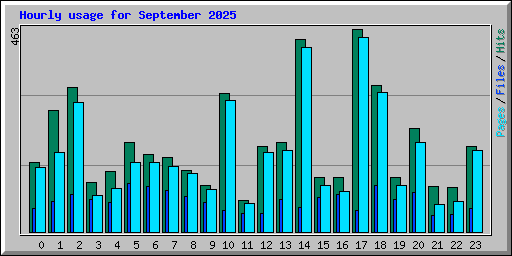 Hourly usage for September 2025