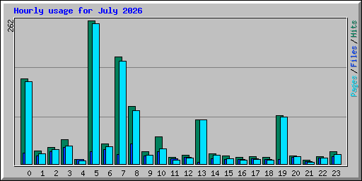 Hourly usage for July 2026