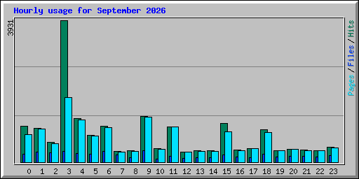 Hourly usage for September 2026