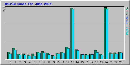 Hourly usage for June 2024