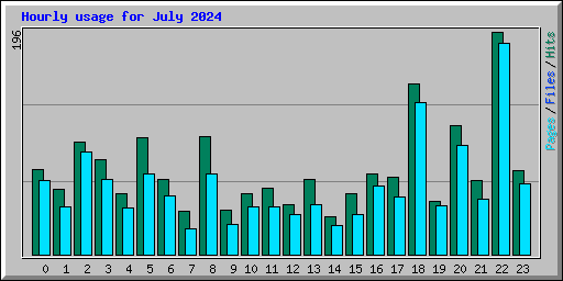 Hourly usage for July 2024