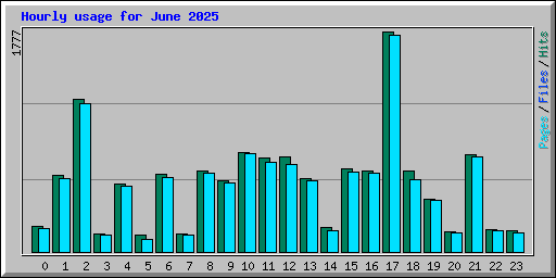 Hourly usage for June 2025
