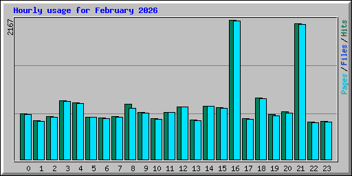 Hourly usage for February 2026