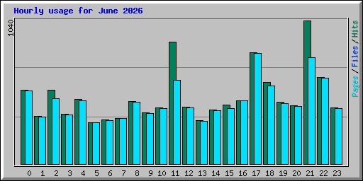 Hourly usage for June 2026