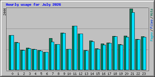 Hourly usage for July 2026